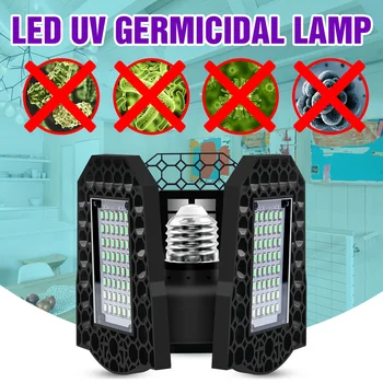 

2835 Led UVC Lamp E27 UV Sterilizer Led Lamp 220V Germicidal Bulb 40W 60W 80W Ozone Ultravioleta Lampara 110V Bactericid Light