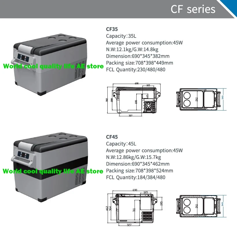 mini fridge for car 35L Car Auto ACDC12/24V Portable Camping Picnic Outdoor RV Travel Home Dual Use Compressor Refrigerator Mini Fridge Cooler Box mini fridge for car