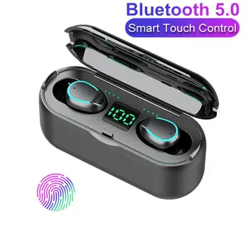 

Hot Sale F9 Bluetooth V5.0 Wireless Earphones Touch Control HIFI Bass Stereo Sound with Breathable Light Waterproof Headphones