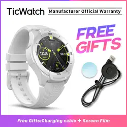 TicWatch S2 белые Смарт-часы Bluetooth gps Фитнес Спортивные Часы Android и iOS совместимые 5ATM водонепроницаемые оригинальные