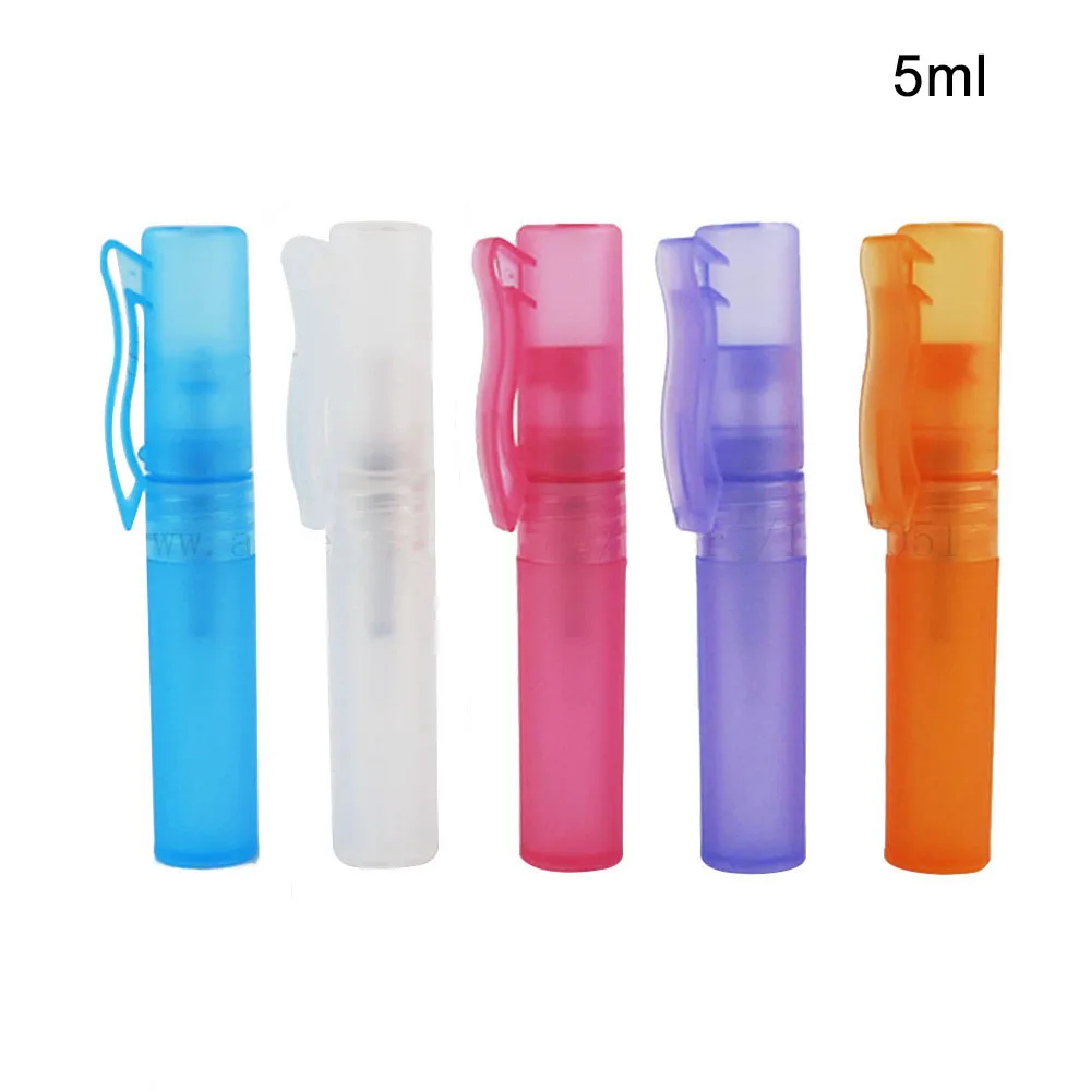 

500pcs/lot Wholesale 5ml Mini Perfume Bottle Spray Atomizer Portable Travel Cosmetic Container Refillable Perfume Pen Bottle