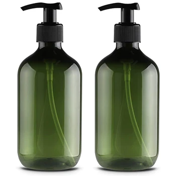 

16Oz Plastic Bottles with Pump, 2 Pack Liquid Soap Pump Bottles, Refillable Bottle for Cooking Sauces, Essential Oils