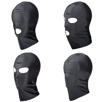 Sexy Toys Open Mouth Eye Bondage Party Mask Cosplay Slave punish Headgear Mask Exotic Apparel Sex Products BDSM Fetish Mask Hood 2