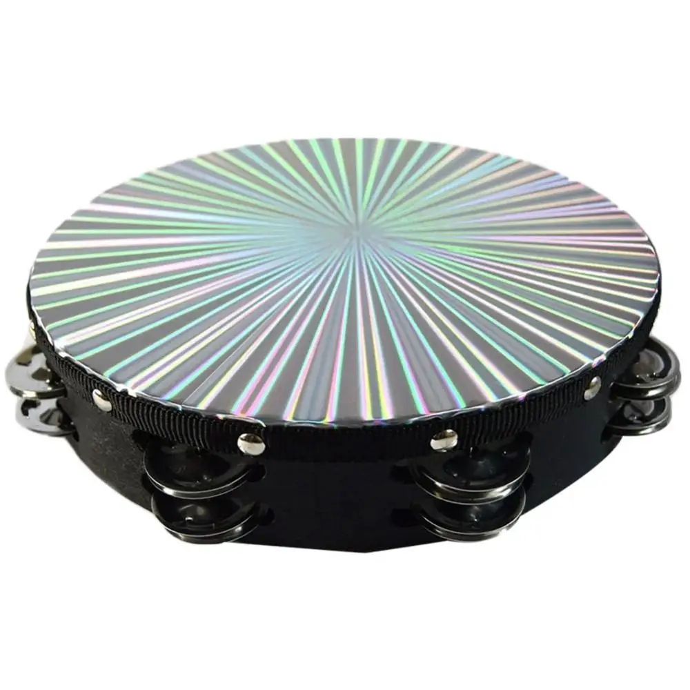 8/10 Inch Tambourine Double Row Metal Jingle Bells Percussion Music Fashion Instrument Facility Tambourine