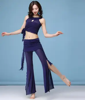 

Belly Dance Costumes Fashion Women Dance Clothes Top and Pantskirt Latin Dancer's New 2pcs/set Top +pants