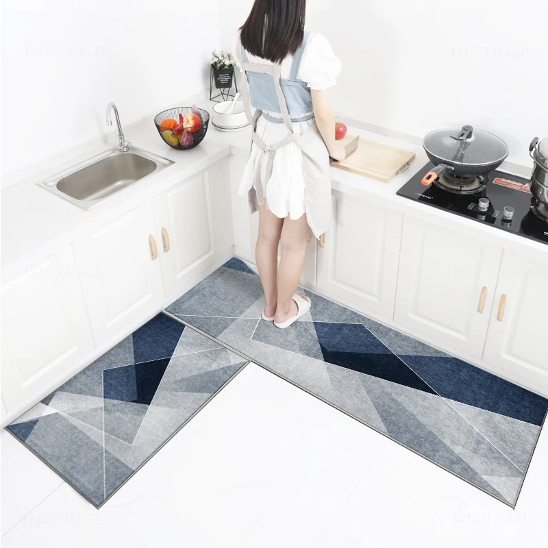 

Nordic Kitchen Mat Oil-proof Water-absorbent Bathroom Entrance Long Non-slip Mat Can Be Cut Carpet Rugs Carpets For Living Room