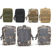 Pochette de chasse Airsoft avec coque de téléphone, accessoire de taille,poche médicale tactique du système Molle, utilitaire, pack ou outil EDC 1000D,