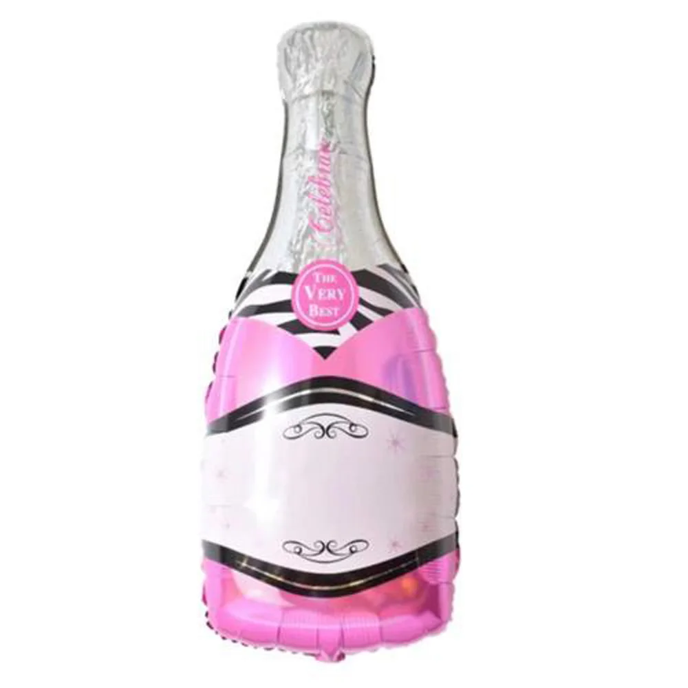 Champagne Bouteille Verre Feuille Ballons Joyeux Anniversaire Fete De Mariage Ballon Feuille Dessin Anime Ballons Decor Aliexpress