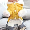 Winter Dog Outfit Thicken Warm Dog Clothes Jumpsuit Coat Jacket Puppy Overalls Yorkshire Pomeranian Poodle Bichon Costume 4