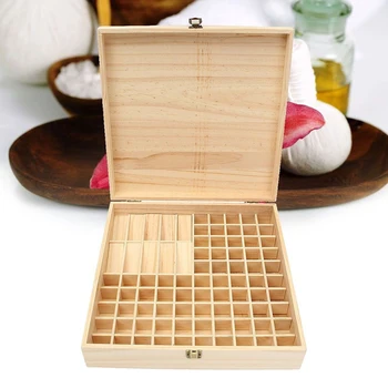 

39/85/59 Slots Wooden Storage Box Organizer For Essential Oil Carrying Case Aromatherapy Container Treasure Jewelry Storage Box