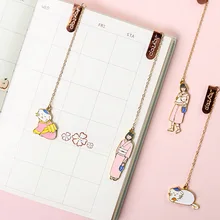 Cute Cartoon Animals Metal bookmark Bookmarks For Books Student Stationery School Office Supply Paper Clip