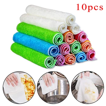 

10 Pack Washcloth Kitchen Car Washing Towel Set Microfiber Water Absorbent Car Cleaning Cloth Kits 18*16cm/23*18cm