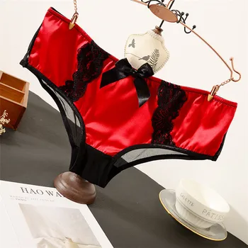 

Lisacmvpnel Sexy Comfortable Ventilation Briefs Yarn Cotton Base Underwear Low-waisted Lace Underpants