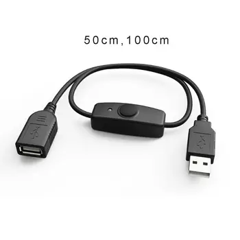 

Data Sync USB 2.0 Extender Cord USB Extension Cable With ON OFF Switch LED Indicator for Raspberry Pi PC USB Fan LED Lamp USB Ch