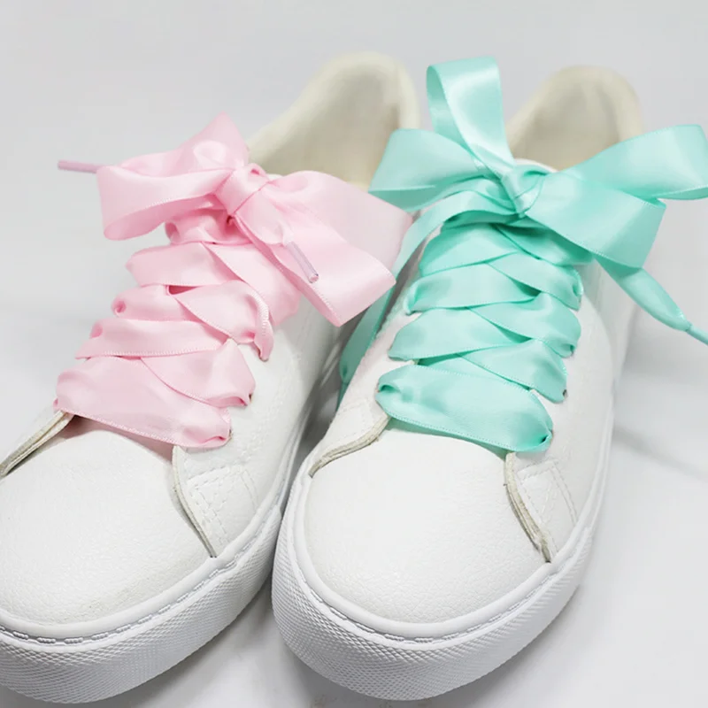 1 пара шелковых атласных шнурков Ленточные шнурки для обуви сапоги женские кроссовки шнурки