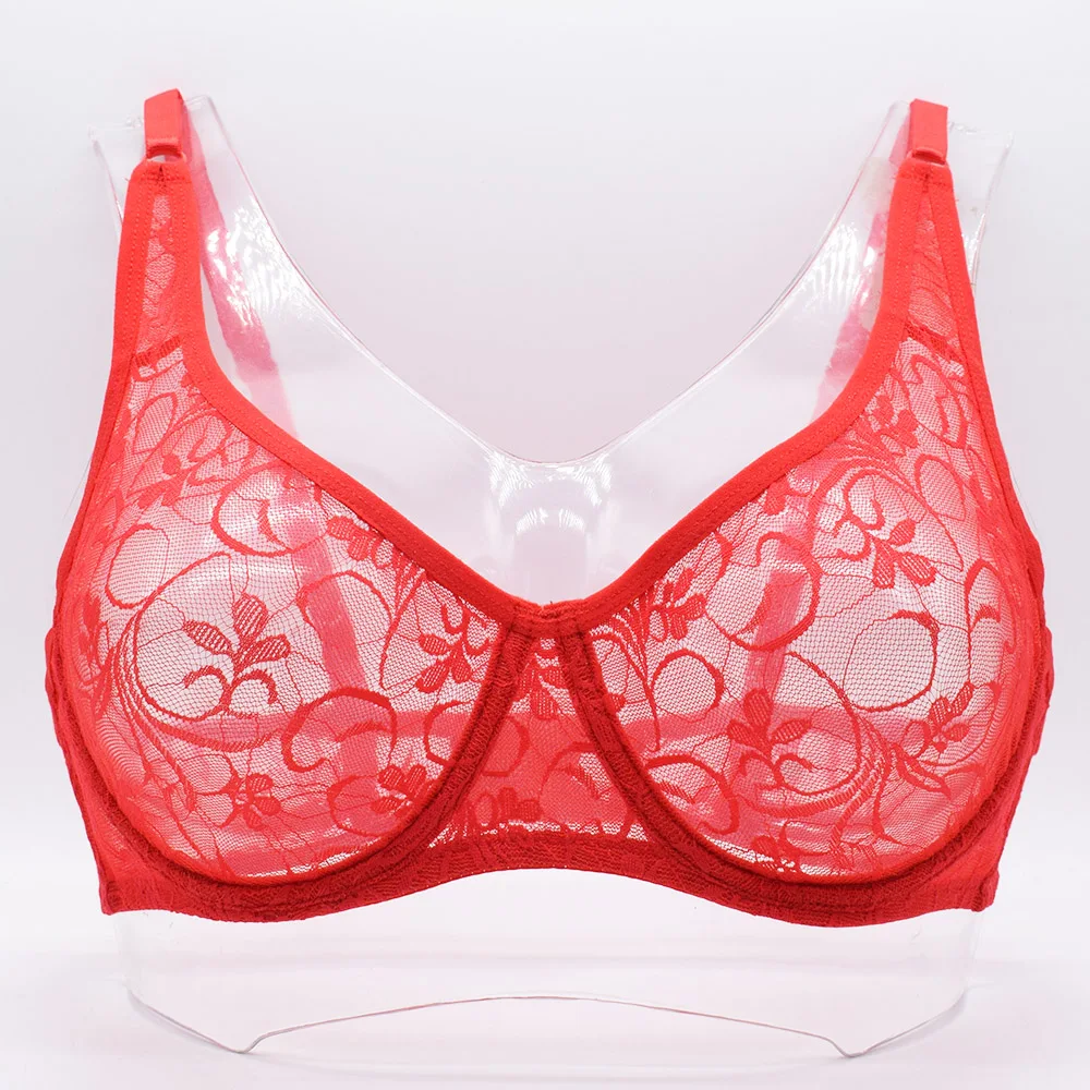 Sexy Women Bras Lace Sheer Bralette Underwired Unpadded Underwear