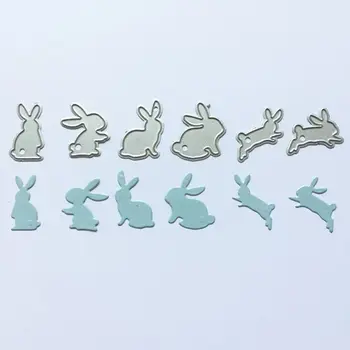 

6pcs/set Easter Rabbit Bunny Metal Cutting Dies Stencil Scrapbooking DIY Album