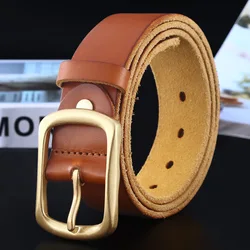Designer Belts Men Plain Creative Casual Male Belt Middle-aged Young Versatile Motion Business Trouser Men Genuine Leather Belt