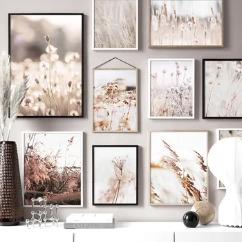 

Rice Dandelion Autumn Plants Wall Art Canvas Painting Landscape Nordic Posters And Prints Wall Pictures For Living Room Decor