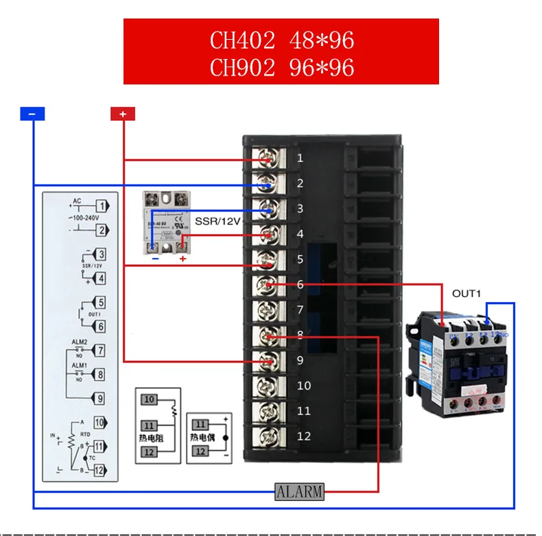 ch702 ch902 dois saída de relé lcd