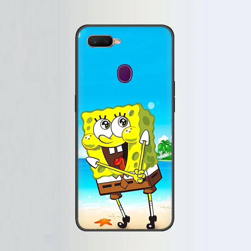 B6 EWAU SpongeBob SquarePants Silicone phone case for OPPO A5 A57 A59 A83 F7 F9 R9s R11s A37 A77 F11 R15 R17 pro - Цвет: B6