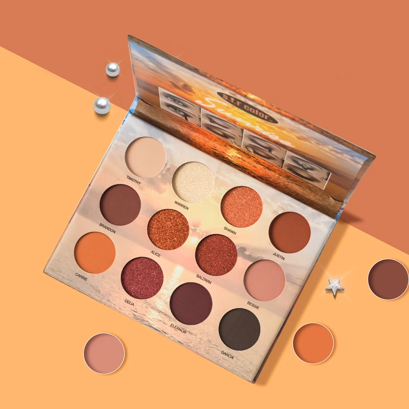 

12 color silky potato eyeshadow pallet Popular Daily Powder Waterproof lasting Cosmetic makeup Easy to wear high quality