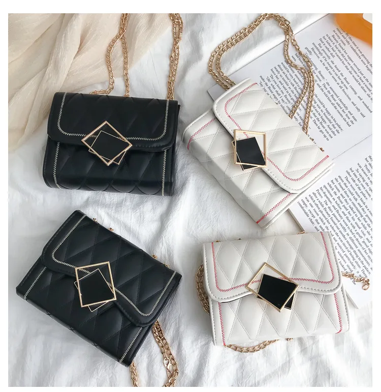 

High Grade Sense France Non-mainstream Bag Women's Rhombus 2020 New Style Western Style Summer Hipster Shoulder Bag