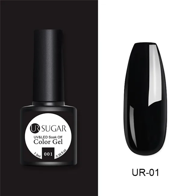 UR SUGAR 9D Chameleon Cat Eye Nail Gel Galaxy Magnetic Soak Off UV/LED Nail Varnish Semi Permanent Manicure Gel Lacquer 7.5ml - Цвет: black color