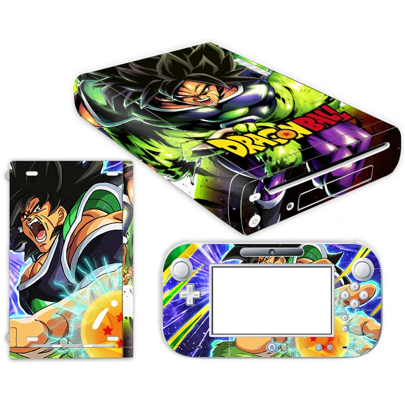 Dragon Ball Супер Z Goku наклейка кожи для nintendo wii u консоль крышка с пультами контроллер скины для геймпад для nintendo wii u наклейка