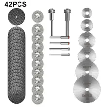 

42Pcs Rotary Tool Accessories Cutting Wheels Set Diamond Cutting Wheels Resin Cutting Off Wheels HSS Circular Saw Blades