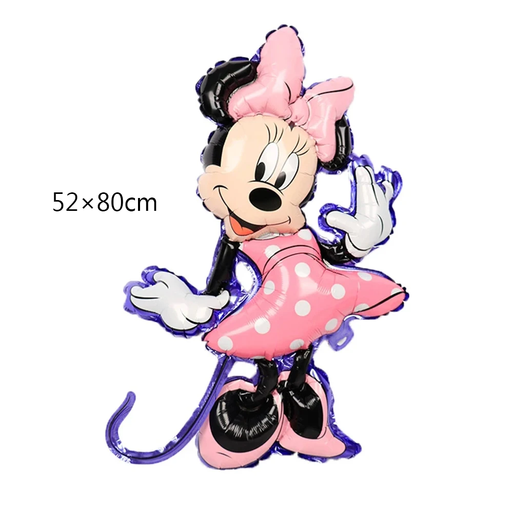8pcs Minnie Balloons Minnie Mouse Birthday Party Decor Cartoon Foil Balloon Baby Shower Birthday Party Decorations