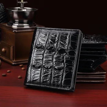 

Crocodile leather wallet for man Fashion high-end genuine leather small purse vintage wallet short wallet male