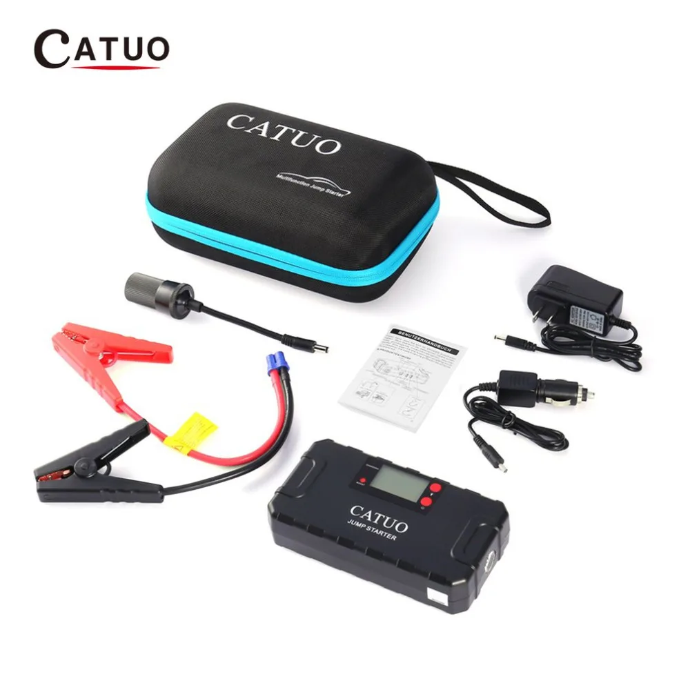 CATUO 13600 мАч портативный автомобильный стартер с зарядным устройством USB светодиодный фонарик для грузового автомобиля лодки JP