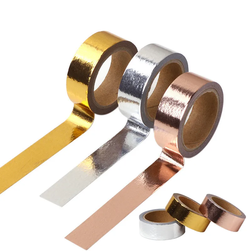 DIY Rose Gold Foil Washi Paper Tape Masking Roll Gift Wrapping Crafts Scrapbooking Sticker Adhesive Tape Wedding Party Decor adhesive tape washi tape adhesive tapes masking tape decorative tape decoration tape