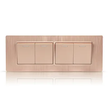 

Switch Wall switch drawing purple four open panel double control socket