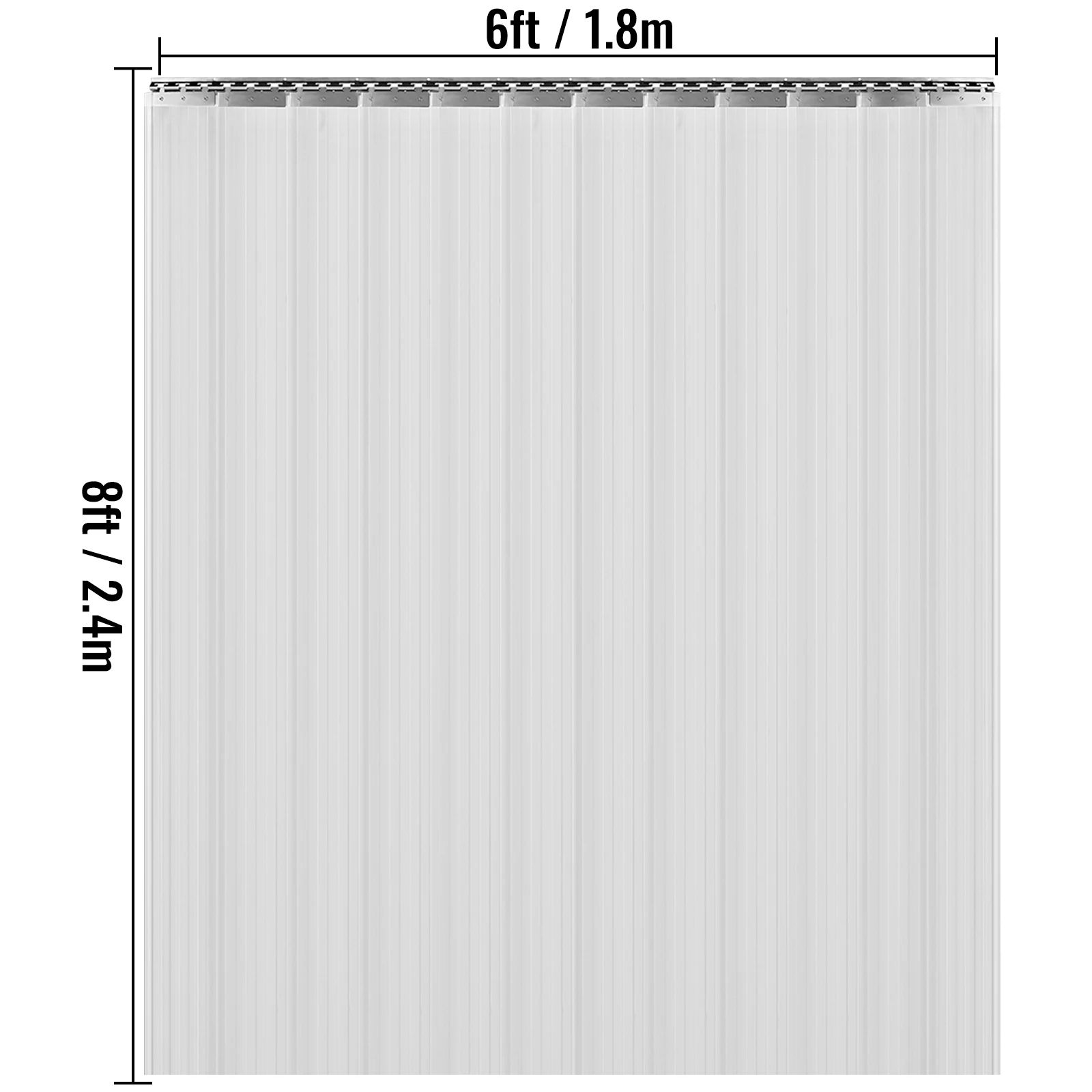 VEVOR VEVOR - 24 cortinas de plástico para puerta de 8 x 7 pies (ancho x  alto), 2 mm de grosor, tiras de vinilo para puerta, tiras de cortina para  puerta con