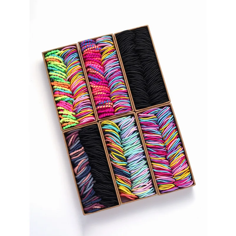 

[Xwen]200 PCS/Set Children's Colorful Small Hair Tie Rubber Hair Rope Girl Hair Band Headband Fashion Hair Accessories OH2040