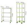 Bean Sprout Nursery Tray Shelf with Universal Wheel Stainless Steel Seedling Germination Tray HydroponicVegetable Planting Frame 2