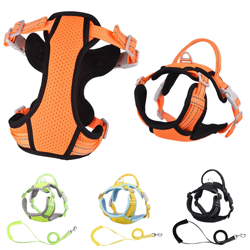 Vest Nylon Big Dog Harness And Leash Set For Medium Large Dogs Durable