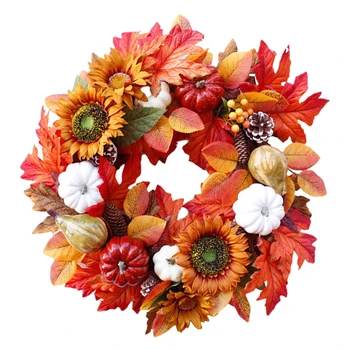 

Decorative Twig Wreath Garland Artificial Flower Front Door Indoor Wall Décor