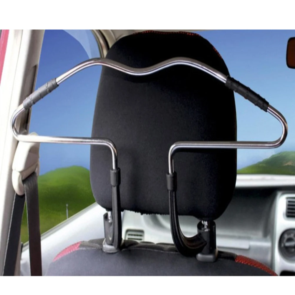 Percha de acero inoxidable para asiento trasero de coche, reposacabezas