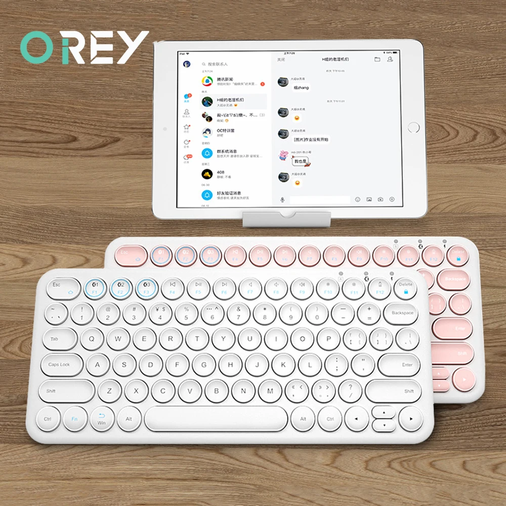 Круглая клавиатура Bluetooth-совместимая беспроводная Бесшумная игровая для Macbook Pro