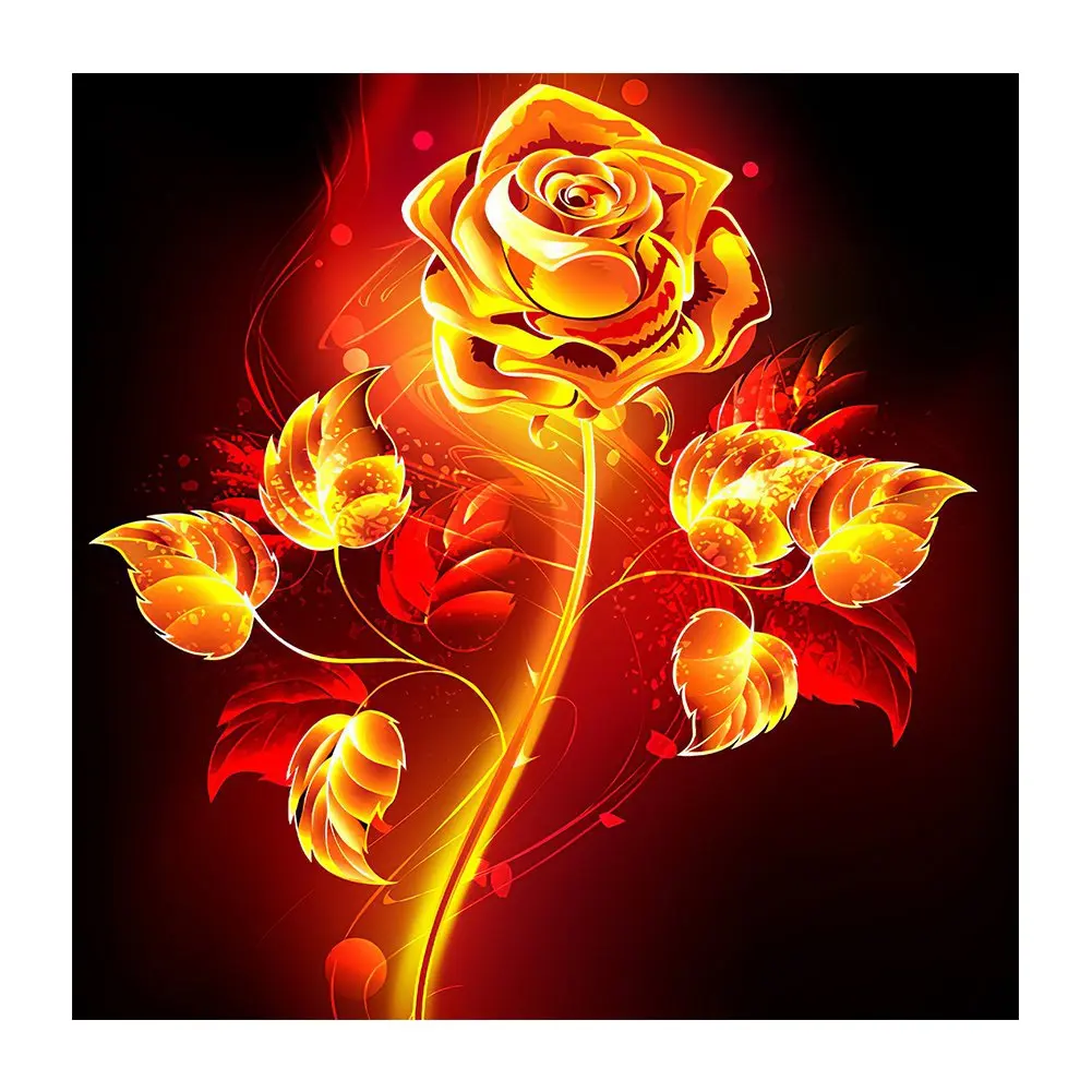 5D DIY Diamond Painting Flowers and Butterfly Full Drill Colorful Diamond Embroidery Rose Cross Stitch Kit Home Decoration Gift 
