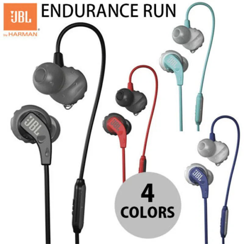 Спортивные наушники-вкладыши JBL Endurance RUN с защитой от пота пультом и микрофоном |