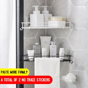 

2 Colors Punch Free Corner Shower Shelf Bathroom Shampoo Shower Shelf Holder Kitchen Storage Rack Organizer bathroom accessories