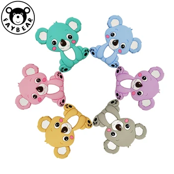 

Silicone Grade Food Teethers Diy Animal Koala Baby Ring Teether Infant Baby Silicone Chew Charms Kids Teething Gift Toddler Toys