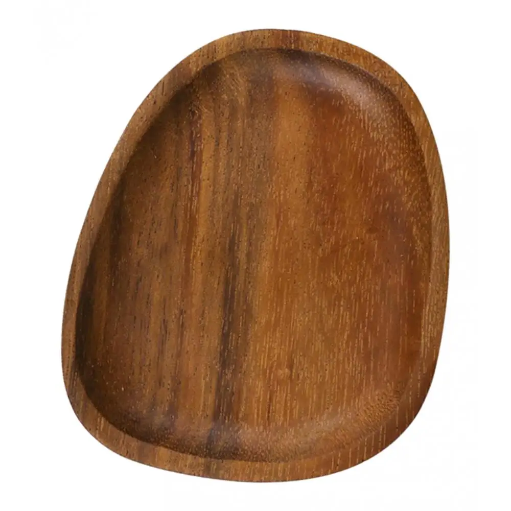 Acacia Wooden Plate Food Nuts Dessert Serving Tray Kitchen Tableware