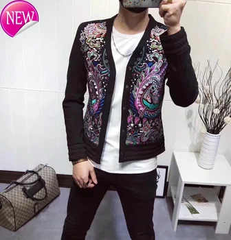 

coat, Heavy embroidery a star suit for men, blazer Heren colberts for men, department store