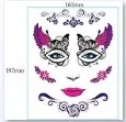 New Tattoo Decal Halloween Mask Sticker Temporary Face Art Waterproof Masks Skull Tattoo Beauty Stickers Decor Supplies - Цвет: Синий