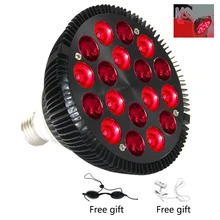 

E27 Red LED Light Bulb 54W 660nm Red Light Therapy Lamp 850nm Infrared LED Light Therapy for Skin Care/ Par38 Red Grow Bulb